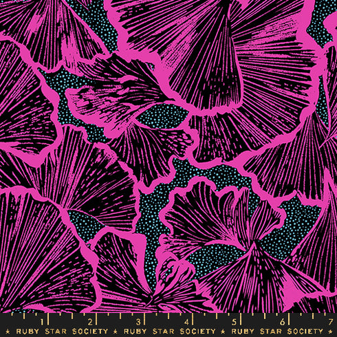 Glow Garden Gingko Florals in Black RS2113 17 - Ruby Star Society Sold by the Half Yard